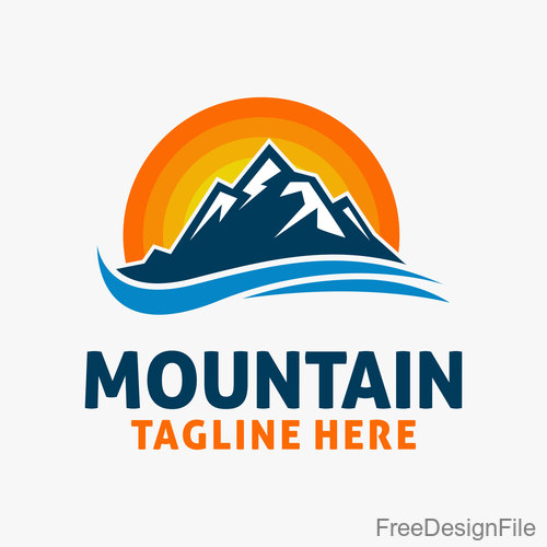 Mountain logo design vectors 04