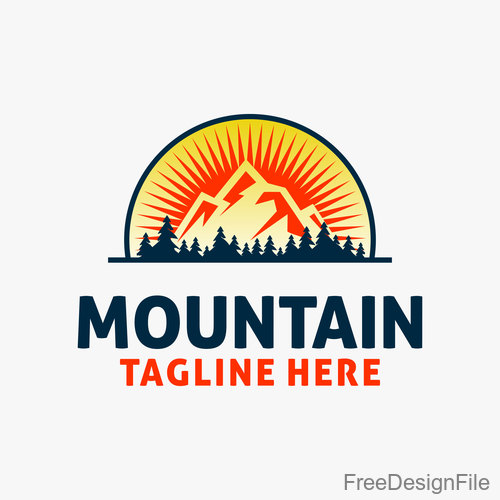 Mountain logo design vectors 05