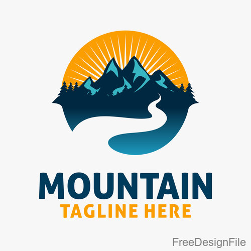 Mountain logo design vectors 06