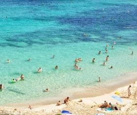 People on vacation by the sea Stock Photo 02