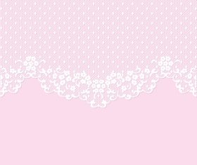 Pink lace borders vectors 01