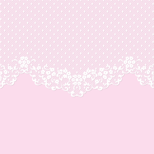 Pink lace borders vectors 01