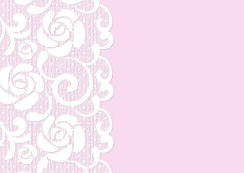 Pink lace borders vectors 02