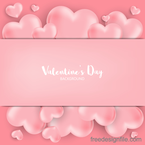 Pink valentines day background vectors 01