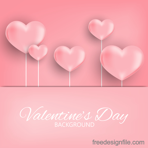 Pink valentines day background vectors 02