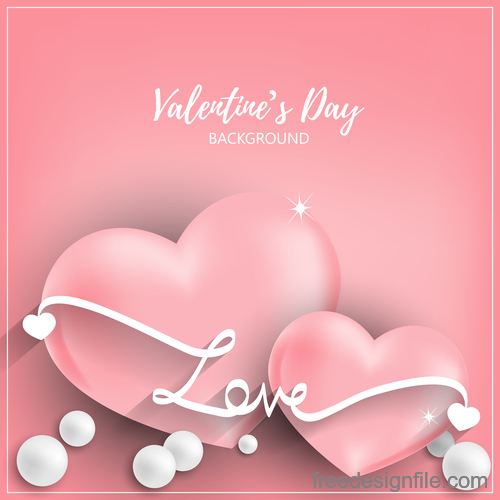 Pink valentines day background vectors 03