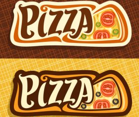 Pizza banners template design vector