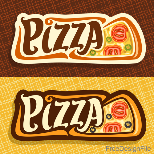 Pizza banners template design vector
