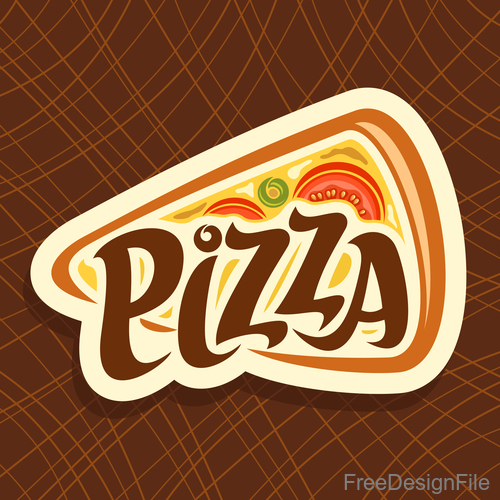 Pizza sign design vector