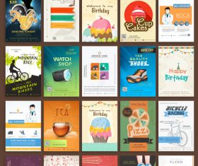 Poster and flyer template vector set 03