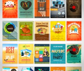 Poster and flyer template vector set 04
