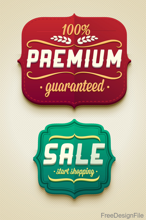 Premium sale badges vectors