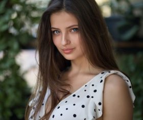 Pure and pretty young girl Stock Photo