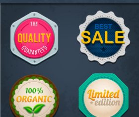 Quality with sale badges vintage vector