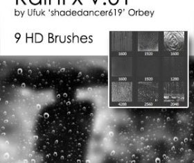 Rain HD Photoshop brushes