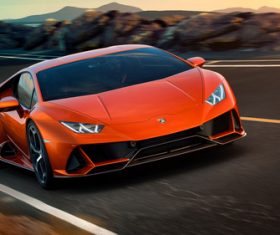 Red luxury sports car Stock Photo