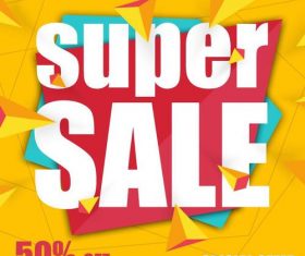Sale special offer discount poster vector template 01