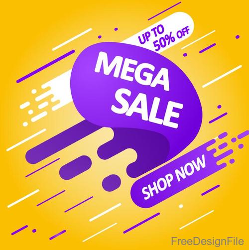 Sale special offer discount poster vector template 02