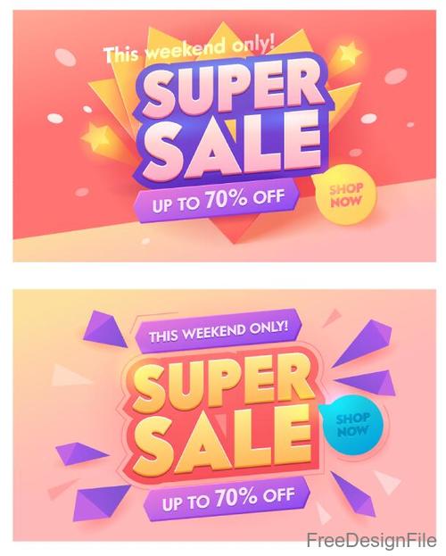 Sale special offer discount poster vector template 05