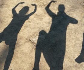 Shadows on the ground Stock Photo 04