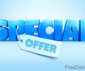 Shiny special offer design with tag vector
