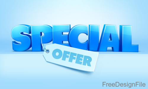 Shiny special offer design with tag vector