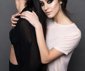 Smoked makeup makeup girlfriends Stock Photo