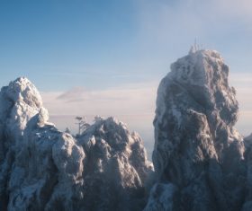 Snowy peaks Stock Photo