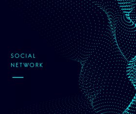 Social network abstract background vector