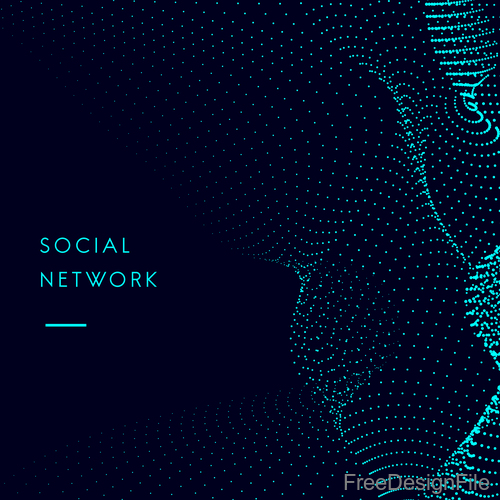 Social network abstract background vector