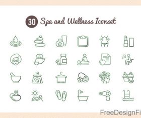 Spa and Wellness Icon set