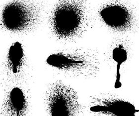 Splash ink brush illustration vectors 03