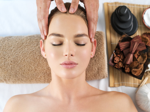 Stock Photo Woman having massage in the spa salon 02