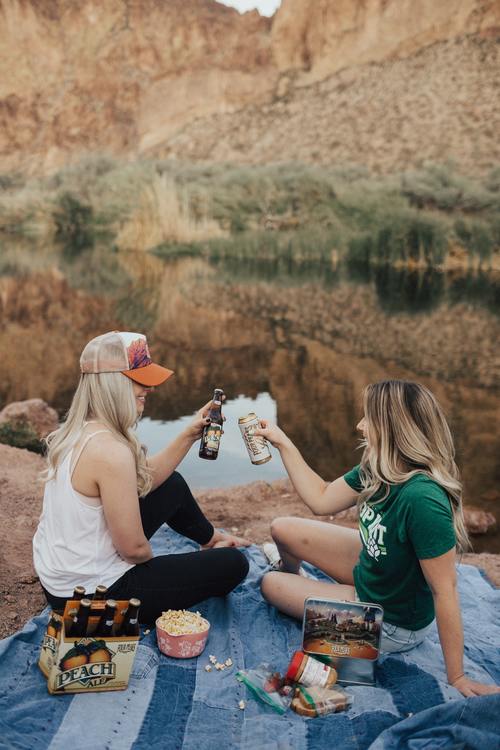 Stock Photo Women drinking beer chat 06