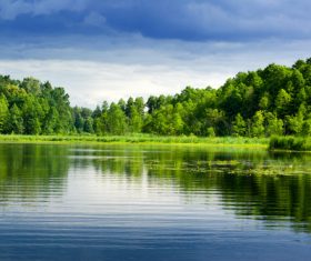 Stock Photo Woods lake nature landscape 02