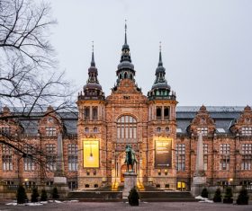 Street view of Stockholm Sweden Stock Photo 07