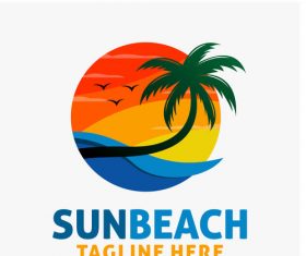 Beach Land Logo vector free download