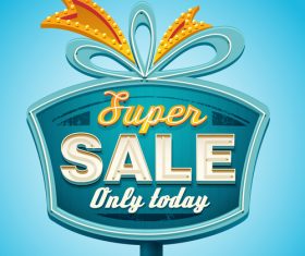 Super sale billboard design vector