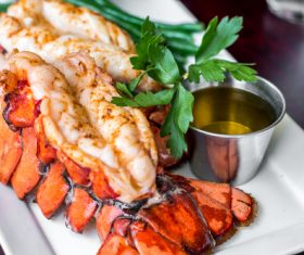 Tasty and refreshing big lobster Stock Photo