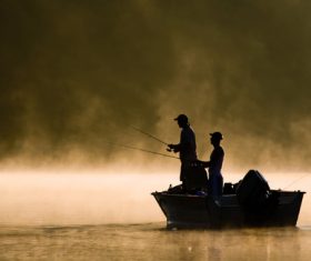Two fishing men Stock Photo