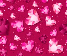Valentines Day diamond seamless pattern vector 02