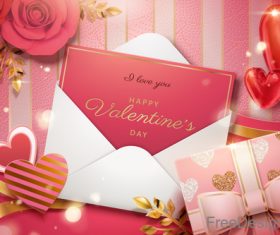 Valentines card creative design vector