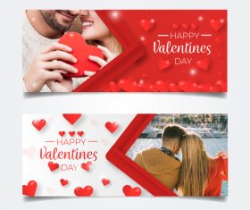 Valentines day banners tamplate illustration vector
