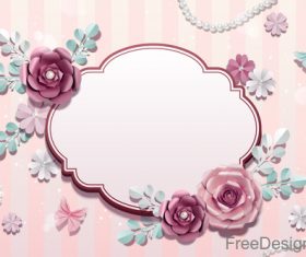 Valentines day flower background design vector 04