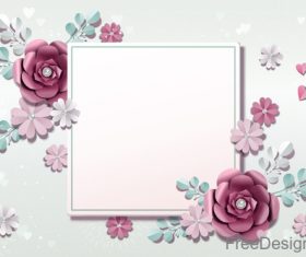 Valentines day flower background design vector 05