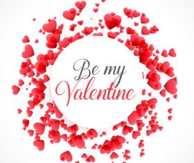 Valentines day rose frame vintage vector 03 free download