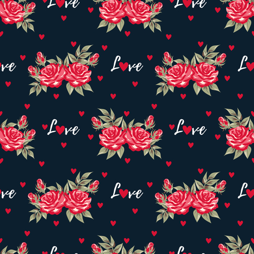 Valentines day love pattern seamless vectors 01