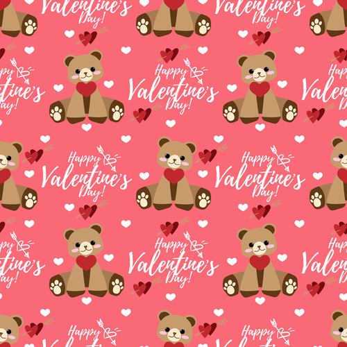 Valentines day love pattern seamless vectors 05