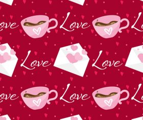 Valentines day love pattern seamless vectors 09
