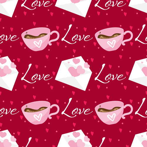 Valentines day love pattern seamless vectors 09